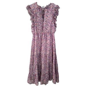 Steve Madden BB Dakota Flowy Floral Peplum Dress Women's Size Large